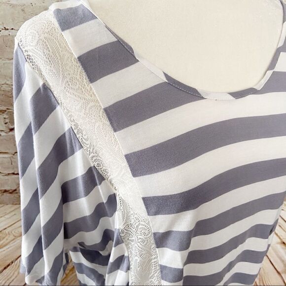 Express lace striped dolman top - Picture 5 of 5
